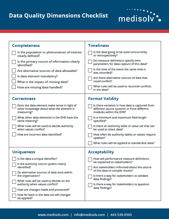 Data-Quality-Checklist